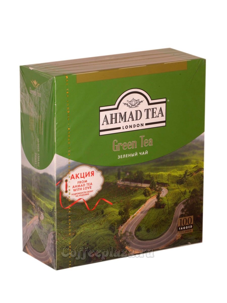 Чай Ahmad Tea Green Tea. Ахмад Зеленый чай в пакетиках купить ...