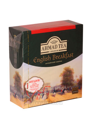 Чай Ahmad Пакет Английский завтрак. Черный, 2гр*100 шт