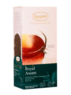 Чай Ronnefeldt Joy of tea Royal Assam/Роял Ассам в пакетиках 15 шт.х 2,6 гр