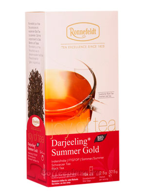 Чай Ronnefeldt Joy of tea Darjeeling Summer Gold/Дарджилинг Саммер Голд в пакетиках 15 шт.х 2,5 гр
