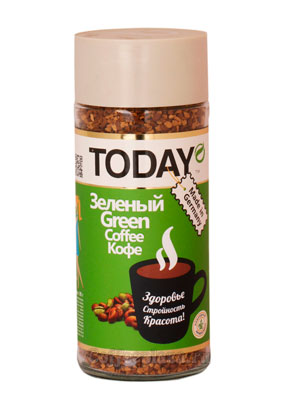 Кофе Today растворимый Green 95 гр (ст.б.)