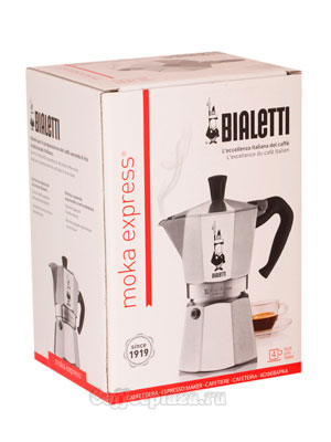 Гейзерная кофеварка Bialetti Moka Express 4 порции 160 мл