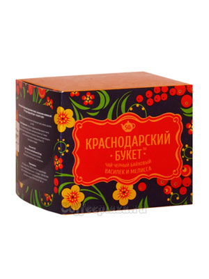 Чай Краснодарский букет черный с васильком и мелисой 50 гр