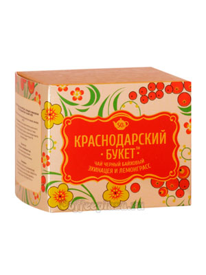 Чай Краснодарский букет черный с эхинацеей и лемонграссом 50 гр