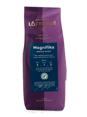 Кофе Lofbergs Lila в зернах Magnifica 400 гр