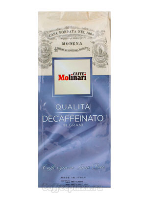 Кофе Molinari в зернах Decaf 500 гр