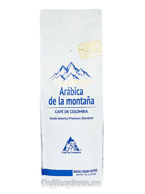 Кофе De La Montana Arabica в зернах 454 гр