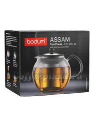 Чайник заварочный с прессом хром Bodum Assam 1л (1801-16)