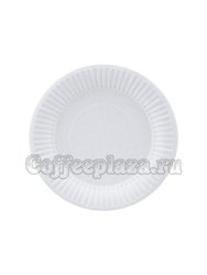 Тарелка бумажная Snack Plate белая мелованная d165 мм (100шт)