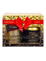 Подарочный набор Kimbo Aroma Gold молотый + Rich Nature Цейлон
