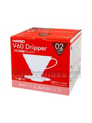 Hario Воронка Керамическая для приготовления кофе, 4 порции Белый (VD-02R)