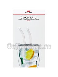 Walmer Coctail Набор из 6-ти трубочек+ёршик, стекло