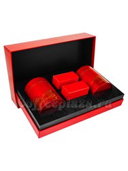 Коробка подарочная в подарочном пакете + 2 банки (красные) + коробки box-006