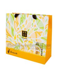 Коробка подарочная в подарочном пакете + 2 банки желтые (box-012)