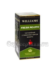 Чай Williams Fresh Mojito зеленый с лимоном и мятой мохито в пакетиках 25 шт * 2 г