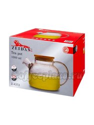 Чайник Zeidan стекло 1000 мл бамбук (Z-4372)