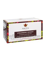 Чай фруктовый Niktea Strawberry Dessert / Клубничный Десерт ароматизированный в пакетиках 25 шт
