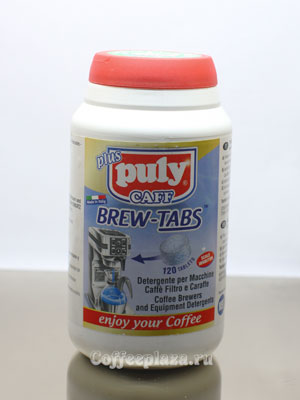 Средство для чистки всех типов брюеров фильтровальных кофеварок и термосов-накопителей в таблетках PULY CAFF BREW TABS , 120 шт.х4г