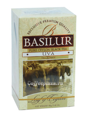 Чай Basilur Лист Цейлона Ува (20 пакетиков по 2 гр)