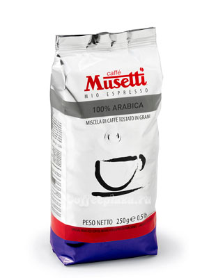 Кофе Musetti в зернах 100% Arabica