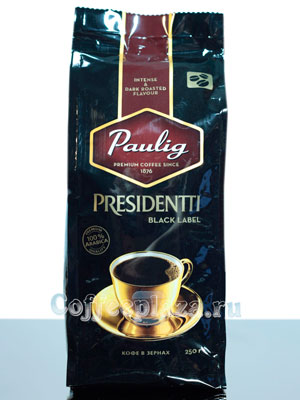 Кофе Paulig в зёрнах Presidentti Black Label 250 гр