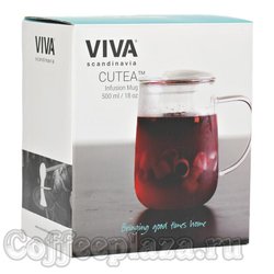 VIVA Cutea Чайная кружка с ситечком 0,5 л (V71700) Прозрачный