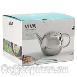 VIVA Lucas Чайник металический заварочный с ситечком 1 л (V77811) Черный