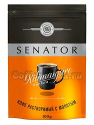 Кофе Senator Kilimanjaro Barista растворимый сублимированный с добавлением молотого кофе 75г